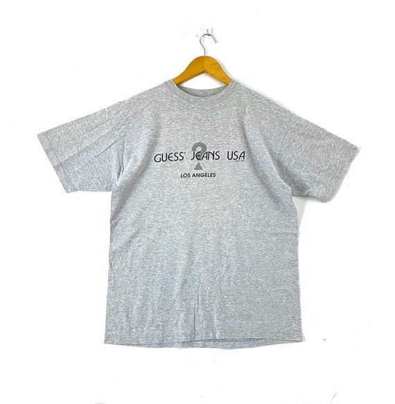 Vintage 90s 1996 Guess Jeans Usa Spell Out Big Logo American Brand Hip Hop Style Swagger Rap Tees Made in Usa Promo T shirts Etsy Canada
