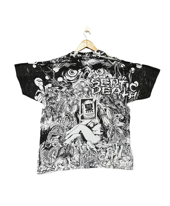 Vintage 90s 1990 Spetic Death by Pushead Allover Print