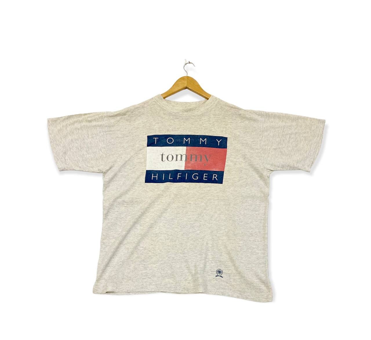 ビンテージTommyHilfigerビッグロゴコットンニットXL 2025年最新Yahoo!オークション -tommy hilfiger 90s tシャツの中古品