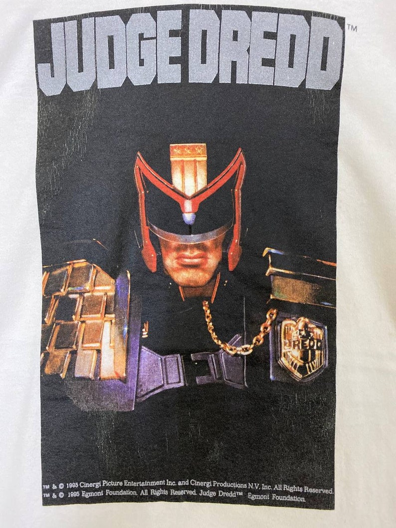 Judge Dredd Lettering Vintage 90s 1995 JUDGE DREDD Nice Desig Big Image American Science ...