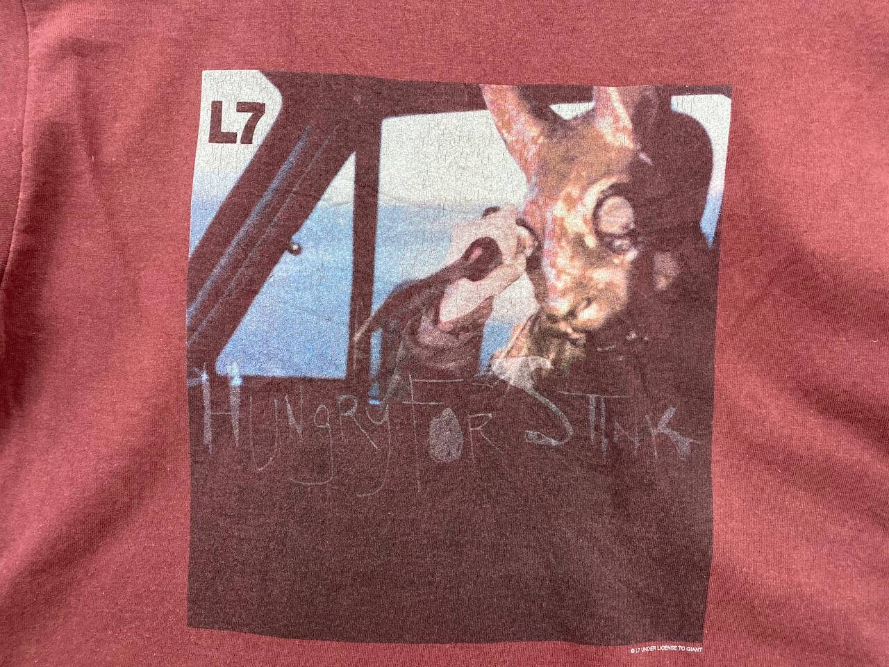 Vintage 90s 1994 L7 Hungry for Stink Tour Album Singles Big Image