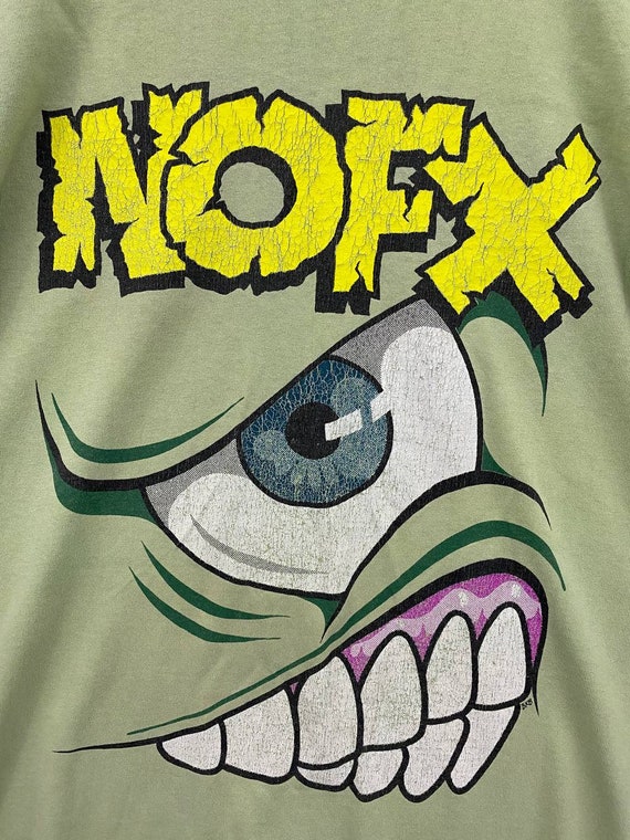 Vintage 90s 1994 NOFX mons-tour artwork drawing a… - image 3