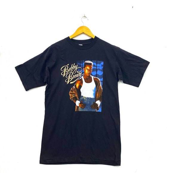 Vintage 80s 1988 BOBBY BROWN Big Image Rare Design American Singer