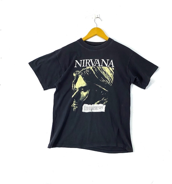 vintage 90s nirvana kurt cobain big image album t… - image 1