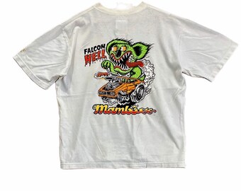 vintage 90s mambo falcon hell big image nice design australian artwork drawing pop art picasso dali warhol promo t-shirts
