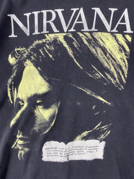 vintage 90s nirvana kurt cobain big image album t… - image 3