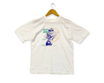 Vintage 90s silent mobius imagen grande diseño raro japón anime japonés manga cómic serie de televisión streetwear raptees promo camisetas