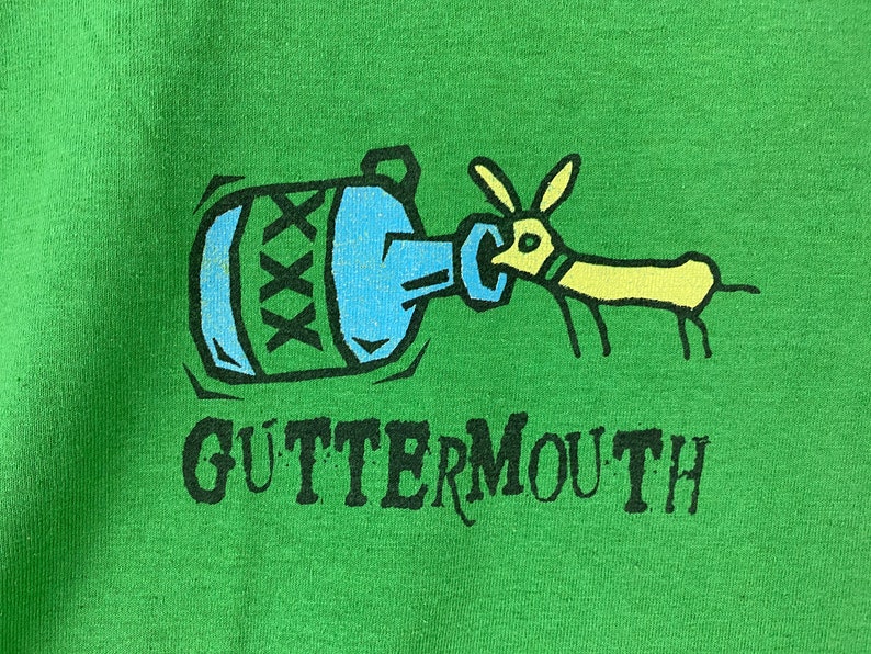 Vintage 90s Guttermouth Big Image Rare Design American Punk Rock Band