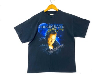 Vintage 00s collin raye counting sheep album tour singles american country music singer songwritter big image rare design promo t-shirts