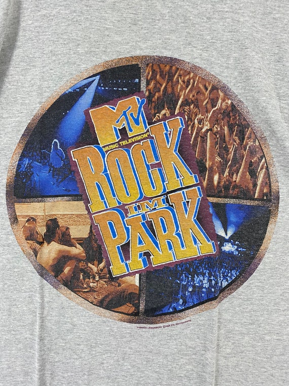 vintage 90s 1996 MTV rock im park big logo americ… - image 3