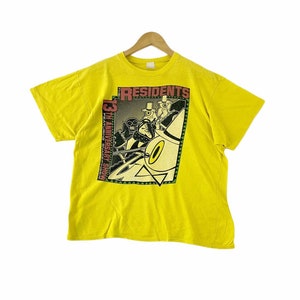 Vintage 80er Jahre 1986 die Bewohner schlangenfinger 13. Jubiläum Show Album Tour Singles amerikanische Kunst Kollektiv Avantgarde T-Shirts