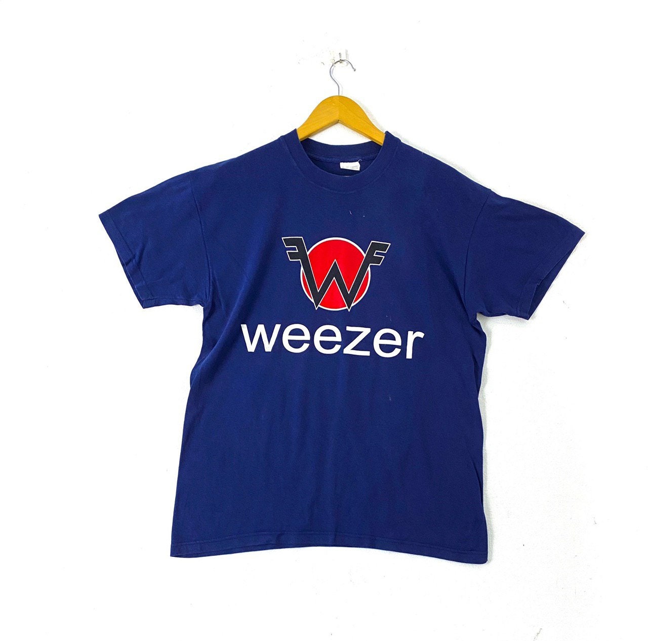 WEEZER Tシャツ 青 S レア - Tシャツ/カットソー(半袖/袖なし)