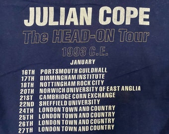 T-shirt Vintage 2000 Julian Cope, Audience With The Cope, Noir, XL, Coton