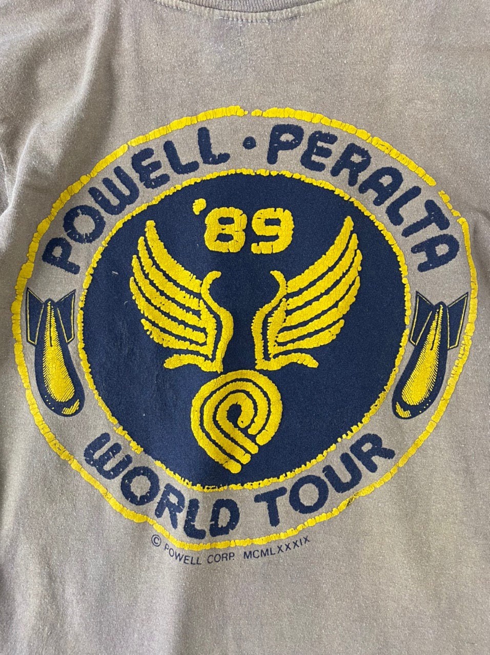 Vintage 80s 1989 Powell Peralta Bones Brigade World Tour Big Vintage 80s 1989 Powell Peralta Bones Brigade World Tour Big