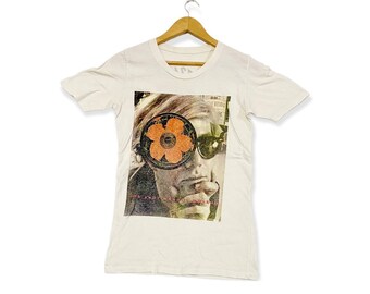 Vintage años 90s el museo ANDY WARHOL deletrea bonito diseño artista visual americano streetwear icono estilo pop art rap hip hop promo camisetas