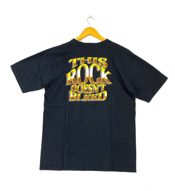 T-shirt Vintage WWF The Rock Années 90 - Taille XL - Occasion Très Bon État
