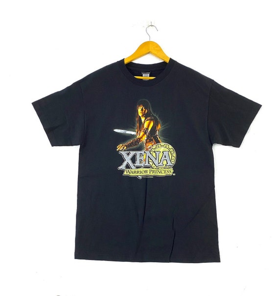 Vintage 90s Brown Xena Warrior Princess Graphic Print T-shirt S