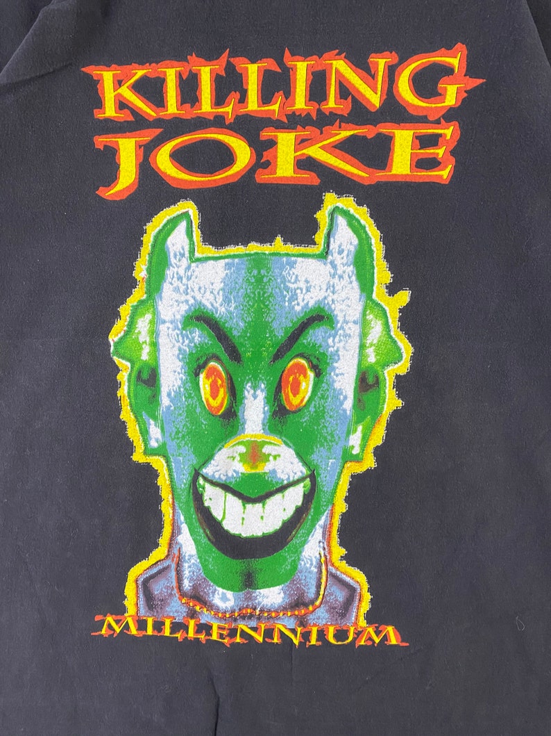 vintage 90s 1994 killing joke millenium album tour singles artwork drawing english rock post punk band icon big image promo t-shirts