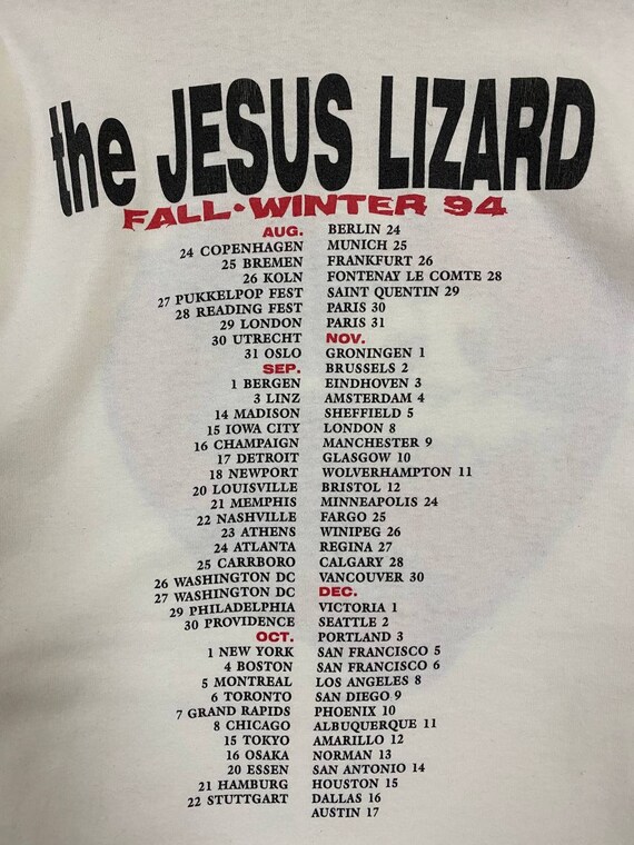 Vintage 90s 1994 THE JESUS LIZARD fall winter wor… - image 5