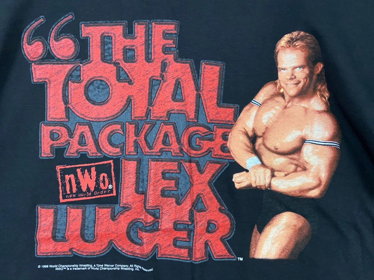 Vintage 90s 1998 Lex Luger the Total Package Big Image Nice Design