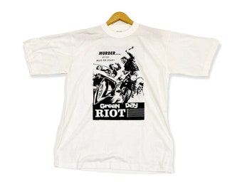ミュージシャン GREEN DAY 90s EURO BOOTLEG TEE XL Vintage 90s Green Day Sad Flower T-Shirt 1994 XL Brockum
