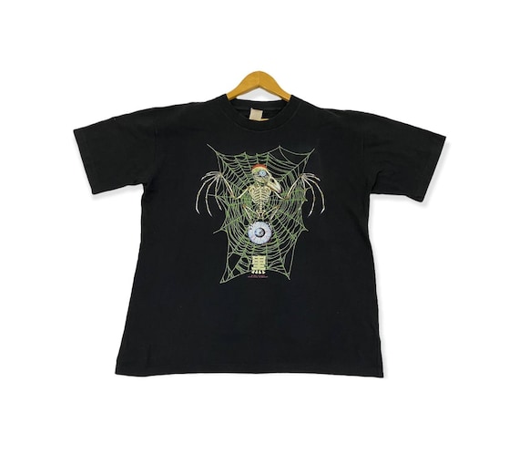 pushead tシャツ 90‘s 1990 Vintage 90s 1990 PUSHEAD Artwork Drawing Big Image Rare Design