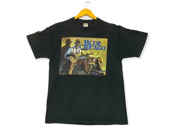 1994 ブルー シカゴ T シャツ - Etsy 日本