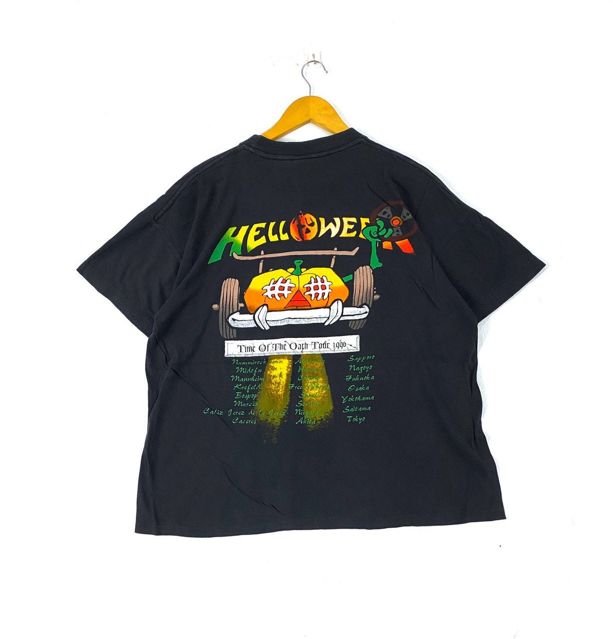 90s HELLOWEEN The Time Of The OATH Tシャツ Vintage 90s Helloween Shirt Large The Time Of The Oath | eBay