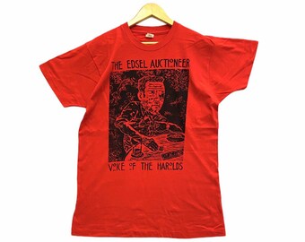 Vintage 90s 1990 THE EDSEL AUCTIONEER voz de la gira harolds album tour singles banda de rock alternativo inglés britpop grunge promo camisetas