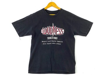 Vintage 80s LOUDNESS Lightning Strikes 1986 Tour Concert T Shirt
