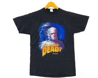 Vintage 90s 1993 goosebumps the curse of the mummy&#39;s tomb big image horror gothic comic books anime manga made in usa promo t-shirts