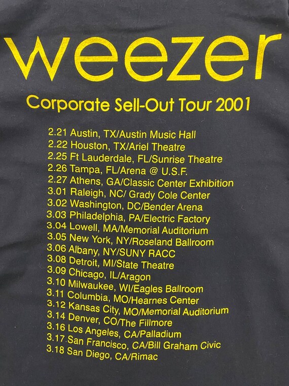 Vintage 00s 2000 WEEZER corporate sell out tour album… - Gem Vintage 00s 2000 WEEZER corporate sell out tour album… - Gem