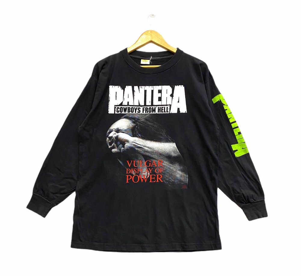 Vintage 90S 1991 Pantera Vulgar Display Of Power Album Tour Singles Big Image American Heavy Metal Band Artwork Icon Promo T-Shirts Customtrending Deisgned