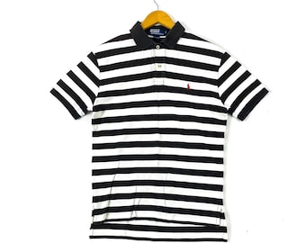 Vintage 90s Polo Ralph Lauren Stripe Stripes Prison Style Hip Hop