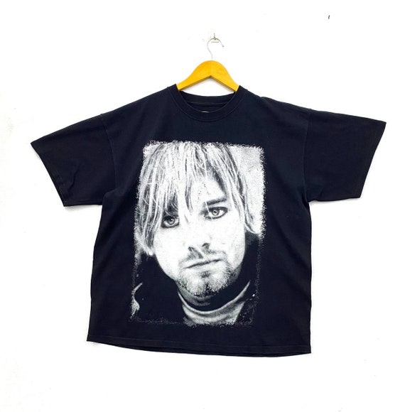 vintage 90s nirvana kurt cobain big image album t… - image 1