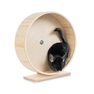 16&quot; (406mm) big wood running wheel, exercise wheel, mounted on stand, chinchillas and other small Pets.