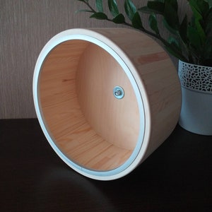 11&quot; ALUMINIUM PROTECTION HOOP, big wood running wheel, exercise wheel, mounted on hinged mount, chinchillas and other small Pets.