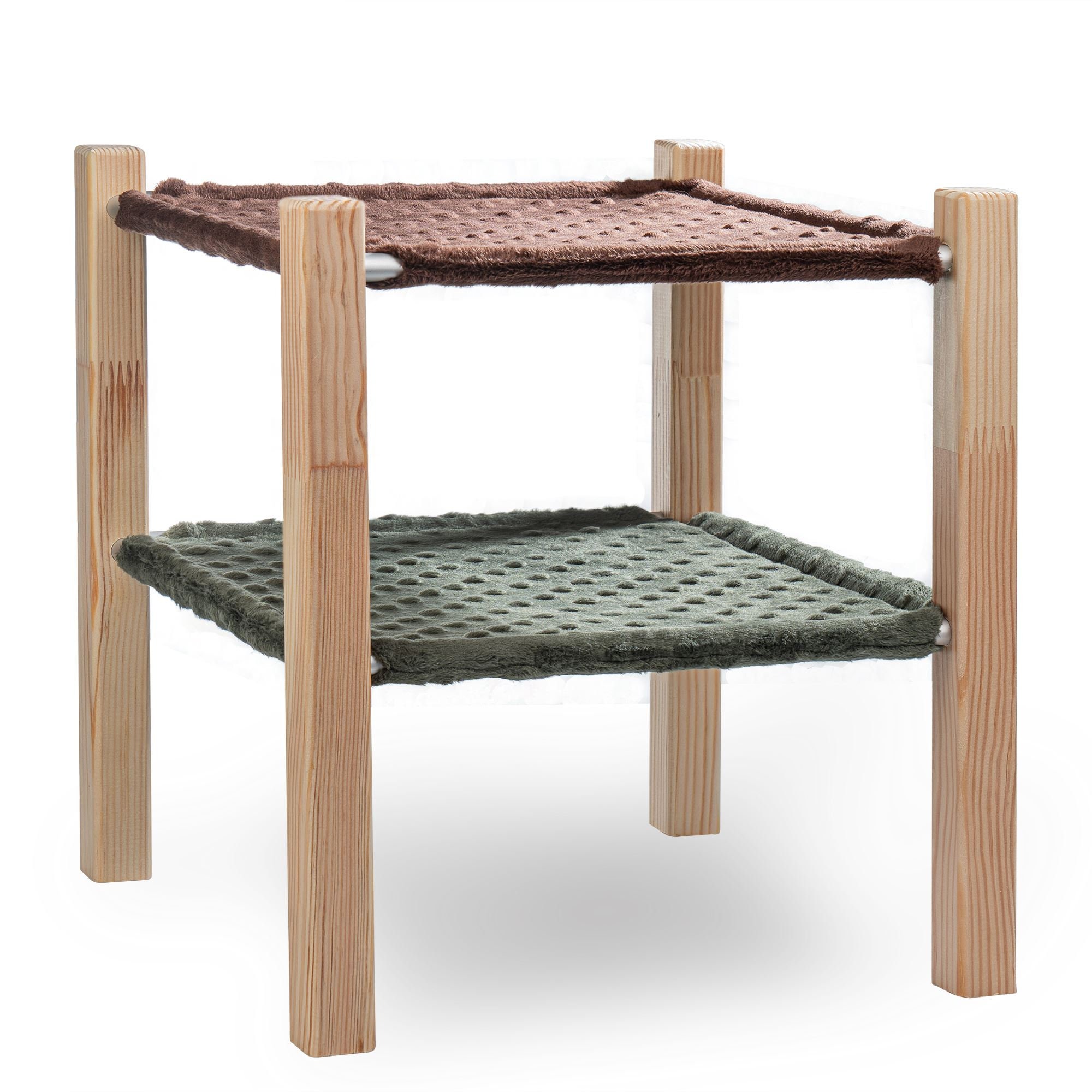 Chinchilla-Hängematte Aus Holz Mit Weicher Matte – Käfigschaukel & Kletterzubehör