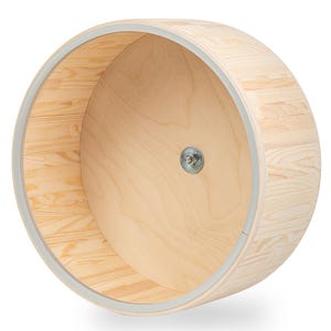 12&quot; ALUMINIUM PROTECTION HOOP, big wood running wheel, exercise wheel, mounted on hinged mount, chinchillas and other small Pets.