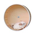 16" New wheel conception by rodents home. Aluminium hoop installed frontally. big wood running wheel, exercise wheel, chinchillas and Pets. product logo