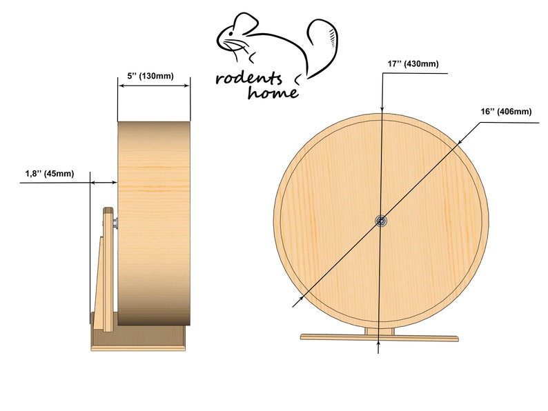 CERCLE DE PROTECTION EN ALUMINIUM 16, roue d'exercice, monté sur support, chinchillas et autres petits animaux de compagnie. image 7