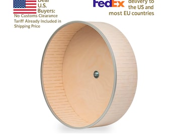 Premium Chinchilla Running Wheel: Silent, Safe & Durable | Anti-Chew Metal Rim | Natural Materials | Enhance Your Pet&#39;s Exercise Routine