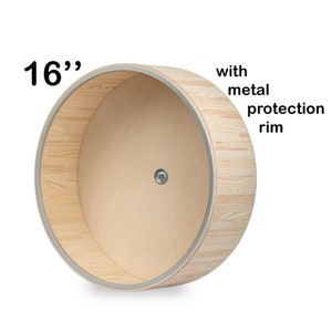 16&quot; ALUMINIUM PROTECTION HOOP, big wood running wheel, exercise wheel, mounted on hinged mount, chinchillas and other small Pets.