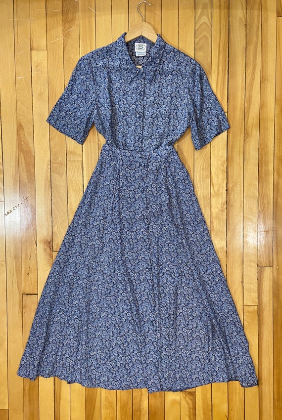 Vintage 90s Laura Ashley blue floral matching blou