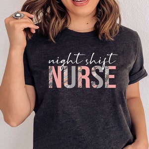 Night Shift Nurse Shirt, ICU Nurse Team T-Shirt, Critical Care Nurse Tees, Intensive Care Unit, Nursing School Grad Gift, Trauma RN Nurse