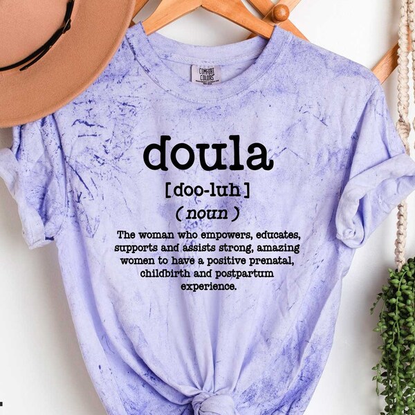 Doula Definition Tie Dye Shirt, Birth Worker Tshirt, Home Birth Coach, Postpartum Doula Thank You Gift, Birthing Team, Student Midwife Tee