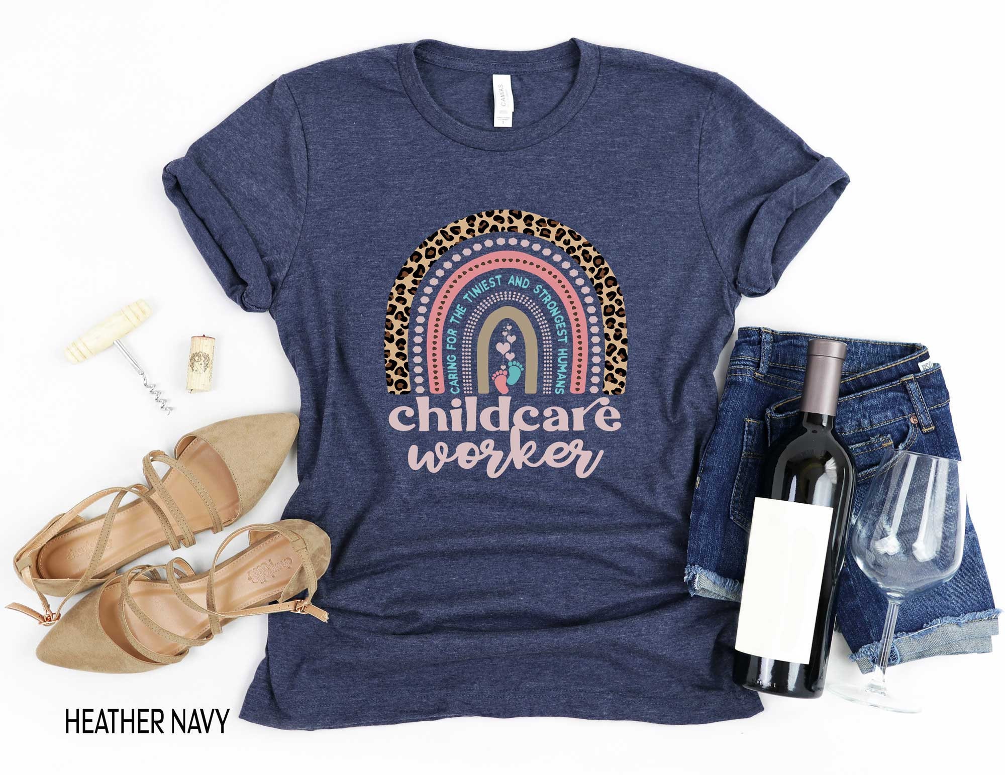 Childcare Provider Rainbow Shirt Daycare Teacher Tshirt Etsy