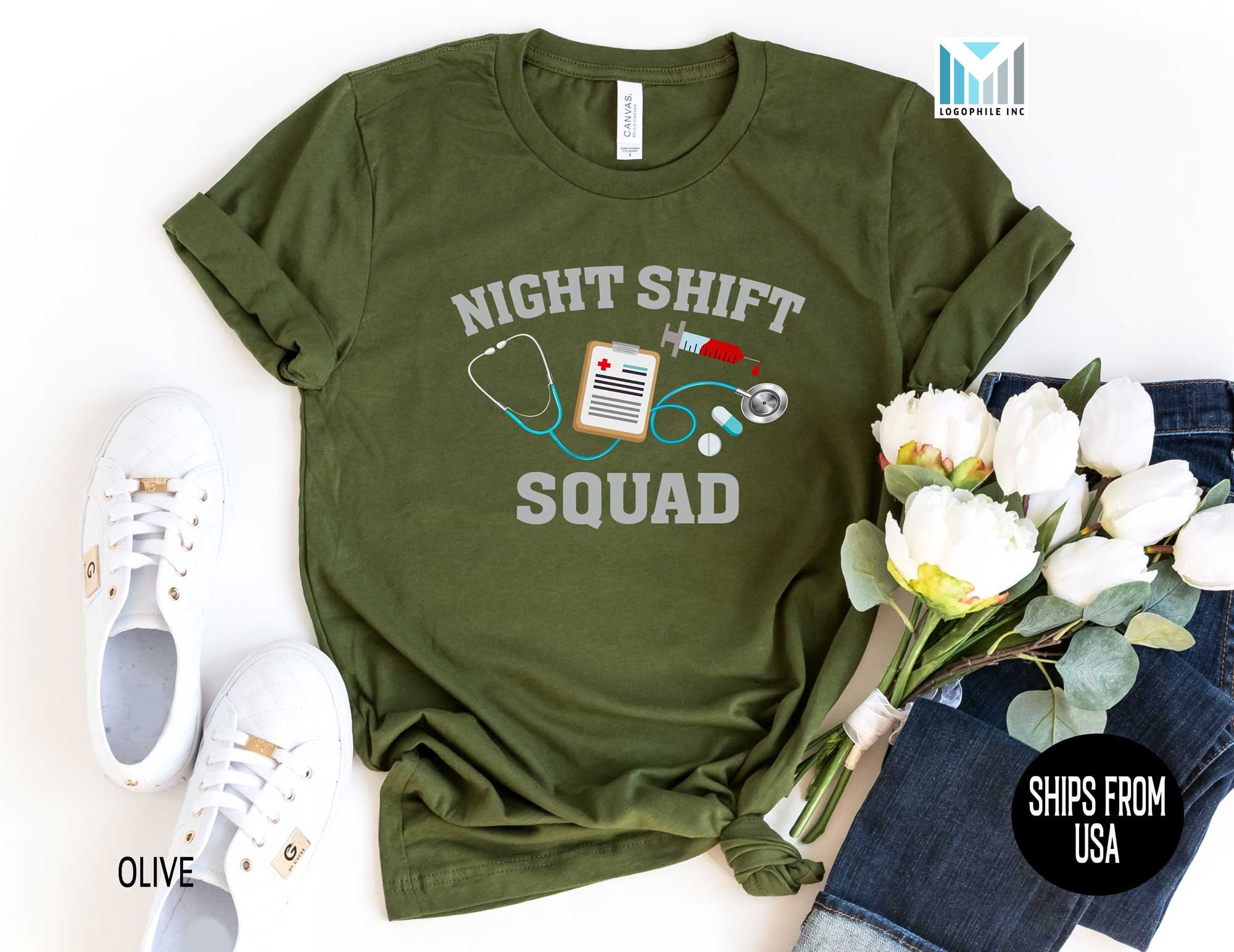 Night Shift Nurse Squad Shirt Evening Nurse Practitioner PCU RN