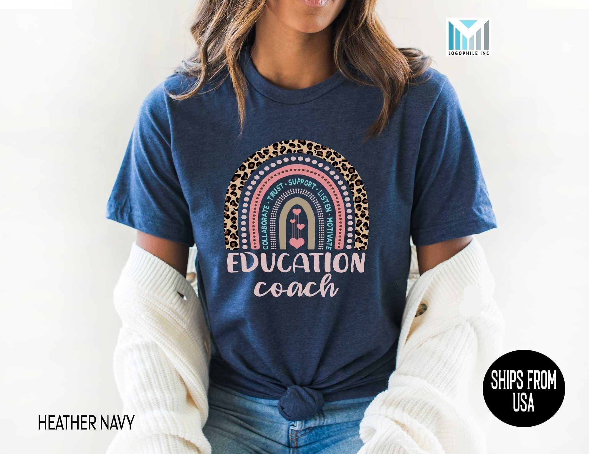 Education Coach Leopard Rainbow Shirt Academic Coordinator - Etsy Education Coach Leopard Rainbow Shirt Academic Coordinator - Etsy