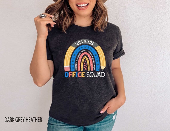 Personalized School Office Squad Rainbow Pencil Shirt Custom | Etsy